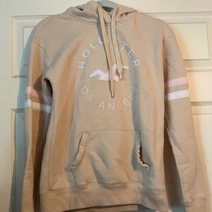 Hollister hoodie embroidered tan